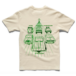 Limited Edition UNLESS Biodegradable Short Sleeve T-Shirt - RDJ Dream Cars: Off-White